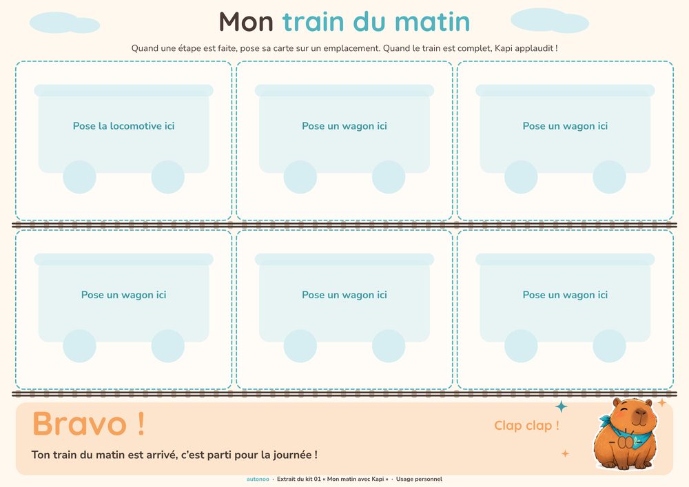 Plateau du train du matin